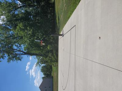 side view of the basketball court