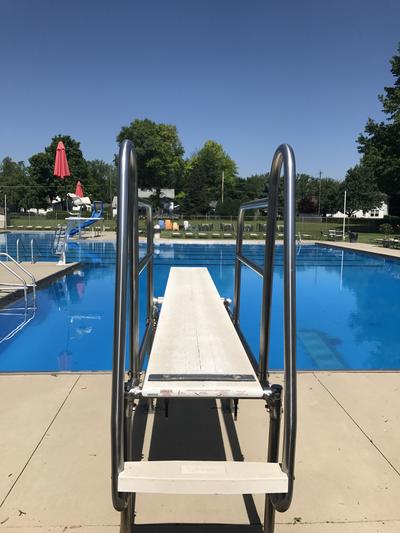 Diving board at Minerva Park Pool